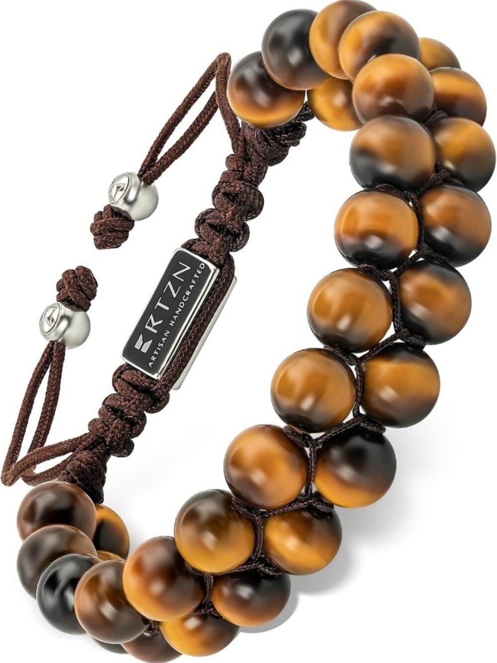 Handcrafted Golden Brown Tiger Eye Bead Bracelet for Men - Natural Stone Jewelry